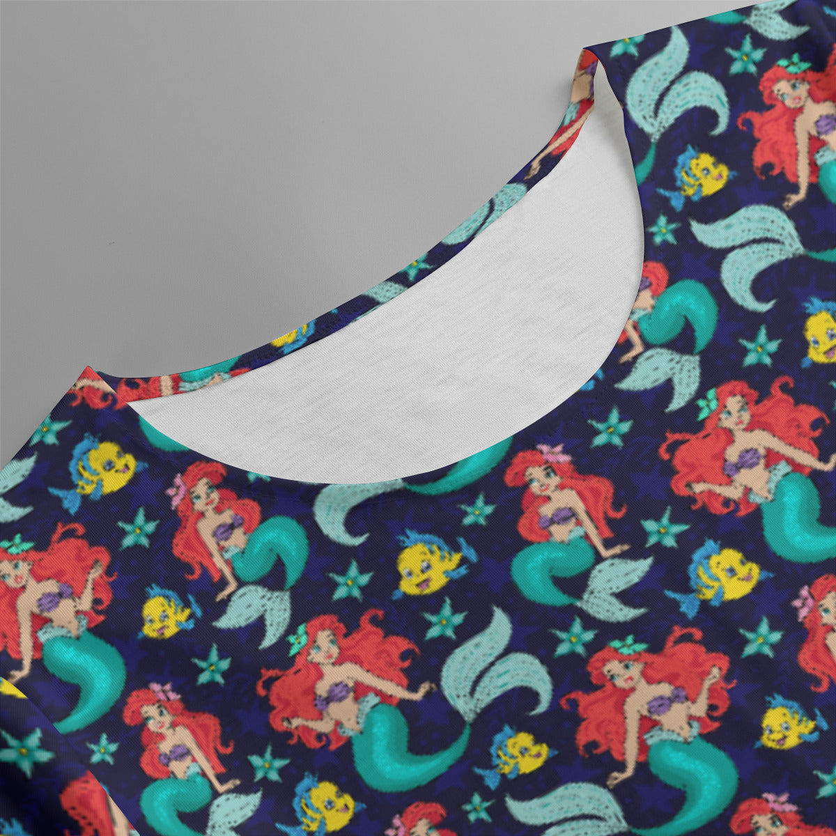 Disney Little Mermaid I Want To Be Where The People Are Women's Swing Dress With Short Sleeve