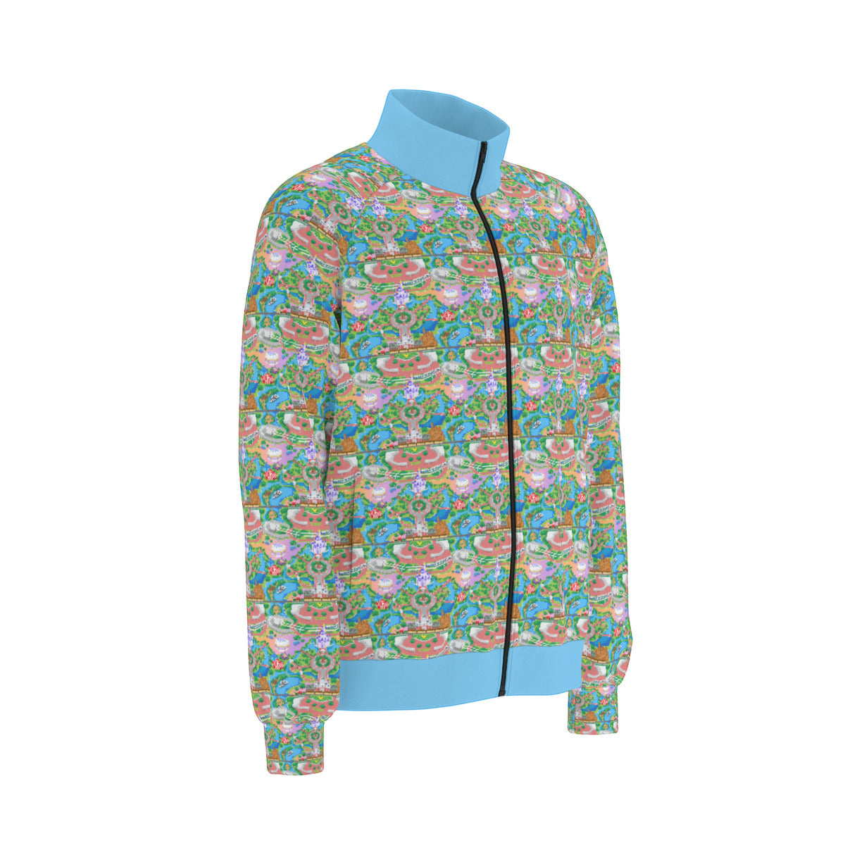 Park Map Unisex Stand Collar Jacket