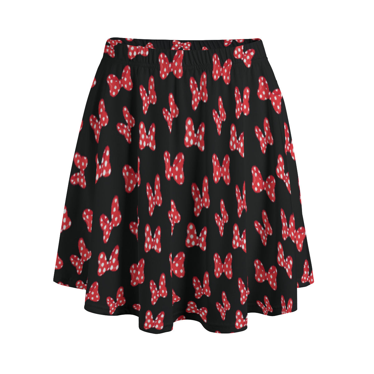 Polka Dot Bows Women's Skirt With Pockets