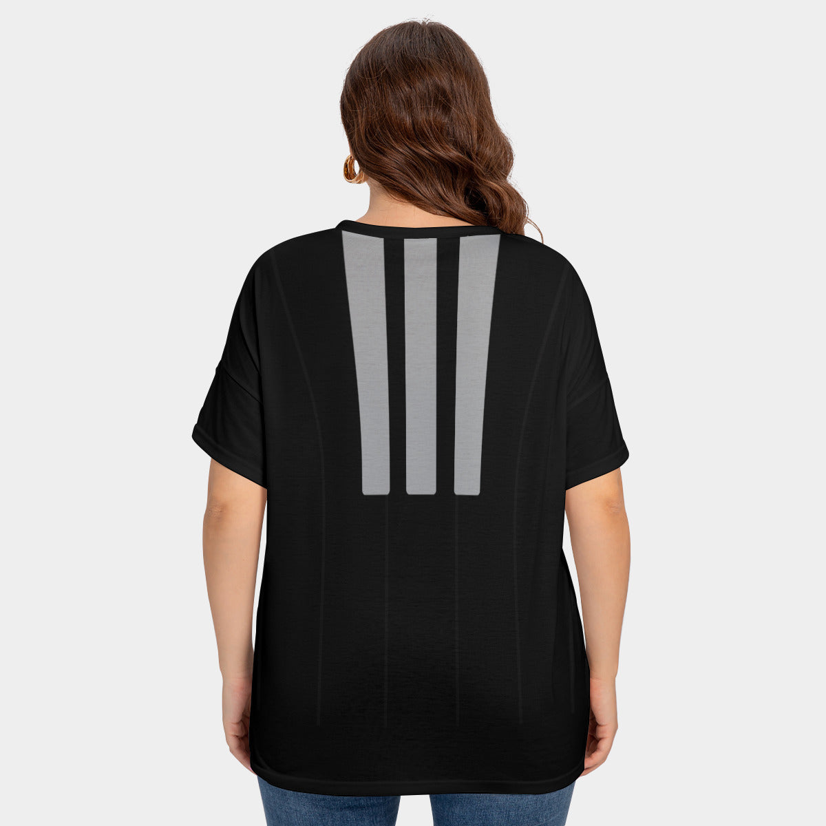 Star Wars Darth Vader Women's Plus Size Short Sleeve T-shirt With Sleeve Loops