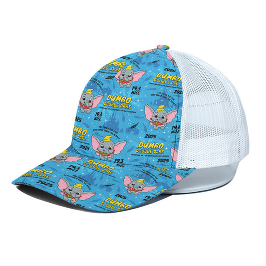 Disneyland Dumbo Double Dare Unisex Trucker Hat With White Half Mesh