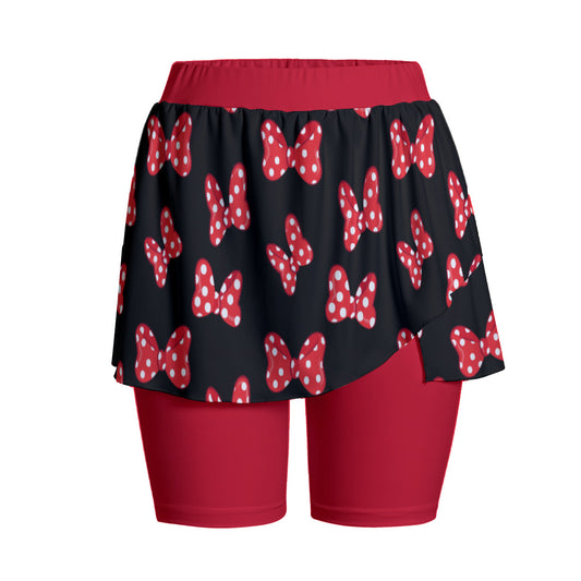 Polka Dot Bows Women's Sports Skorts