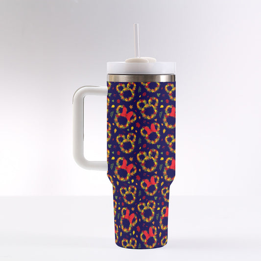 Fall Leaves 40 oz Tumbler With Handle