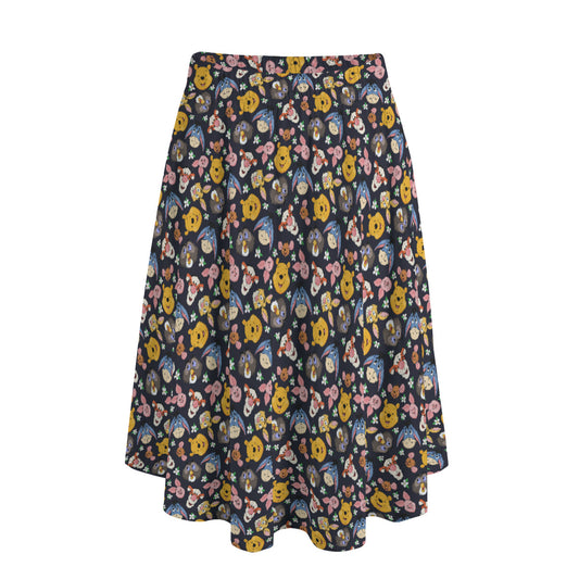 Hundred Acre Wood Friends Women's Long Maxi Skirt With Pockets
