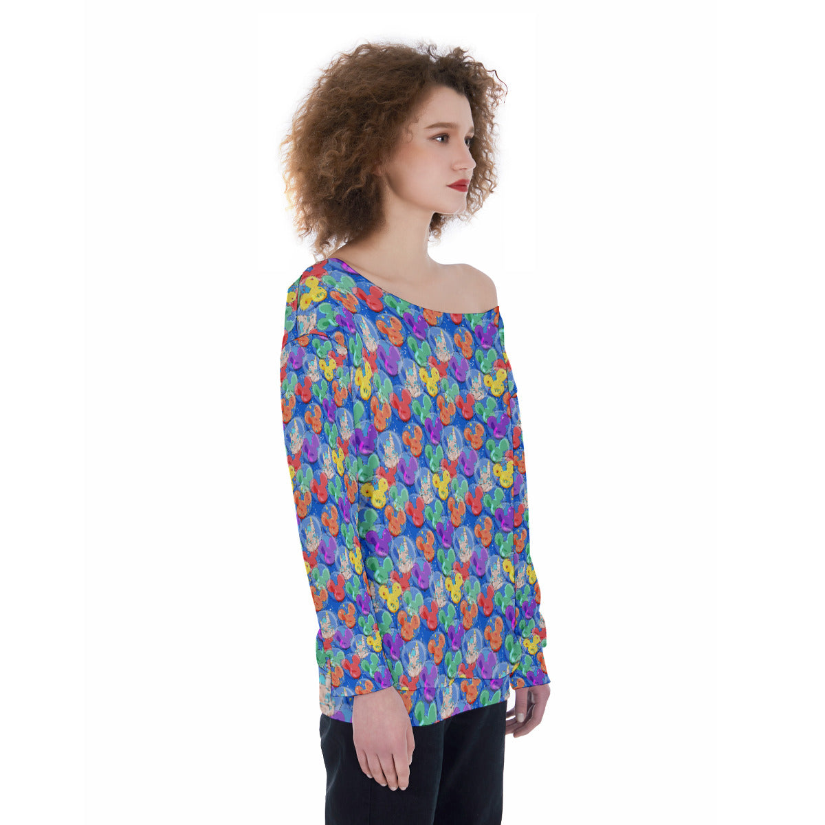 Park Balloons Oversized Women's Off-Shoulder Sweatshirt