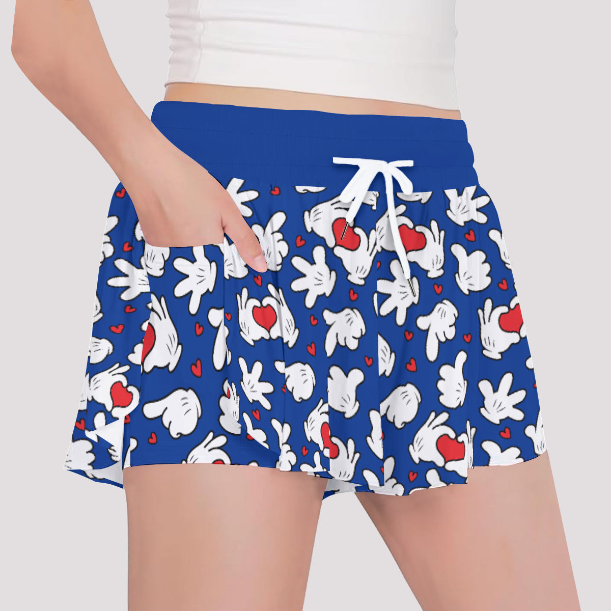 Mickey Hands Girls' Sports Shorts