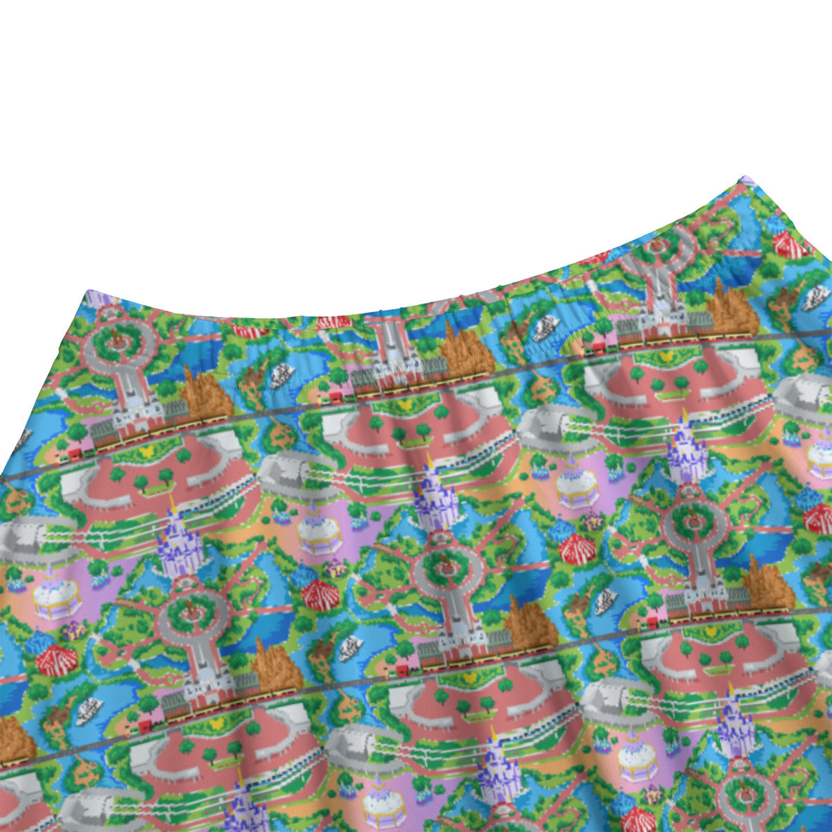 Park Map Women's Long Maxi Skirt With Pockets