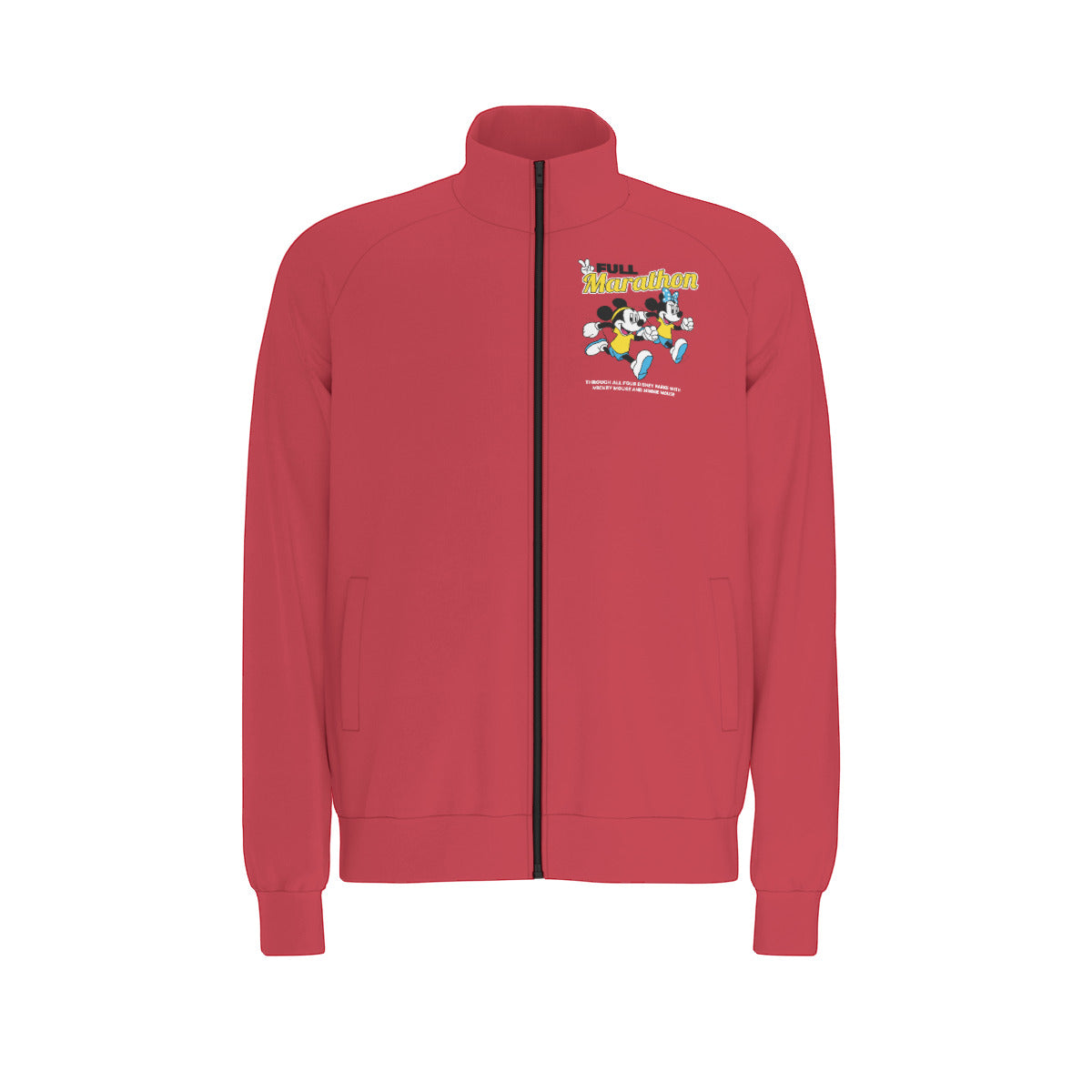 Mickey And Minnie Marathon Unisex Stand Collar Jacket