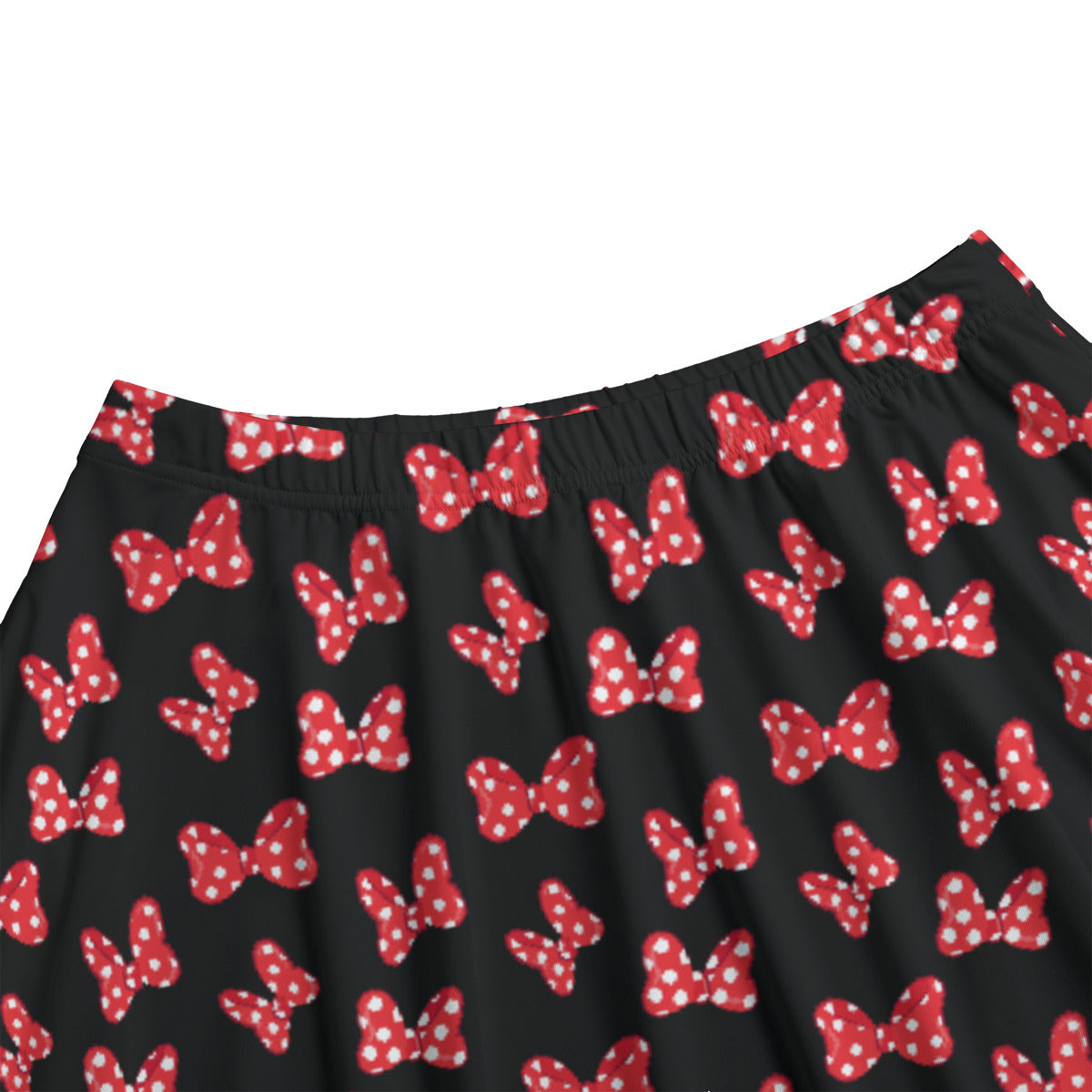 Polka Dot Bows Women's Skirt With Pockets