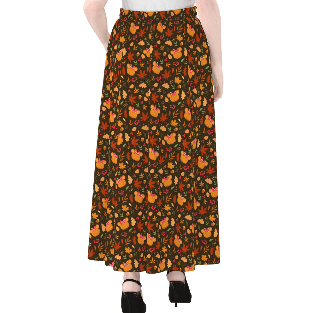 Fall Pumpkins Women's Maxi Chiffon Skirt