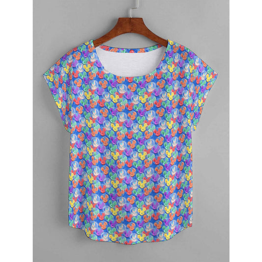 Balloon Collector Plus Size Women's Curved Hem T-shirt