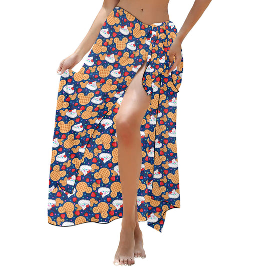 Waffles Long Beach Sarong Wrap
