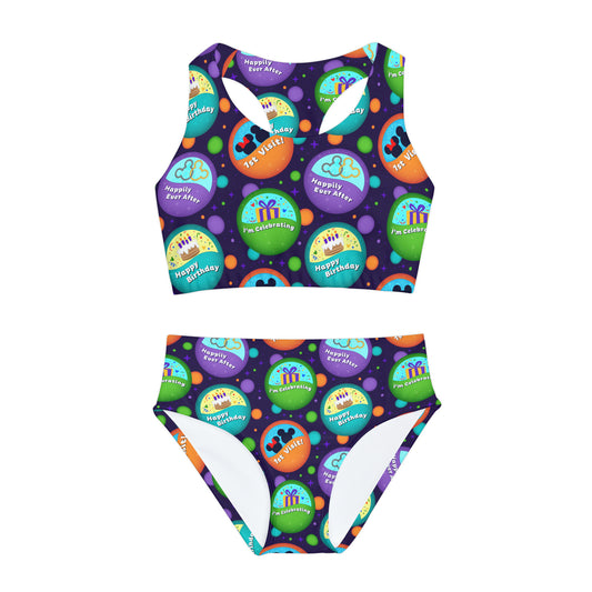 Button Collector Girls Two Piece Swimsuit