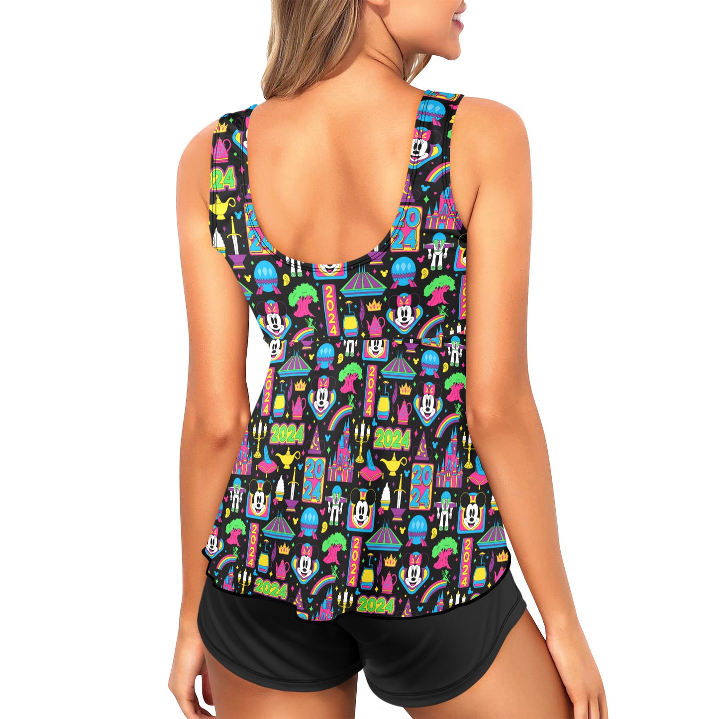 Disney 2024 Dark Two Piece Tankini Women's Swimsuit