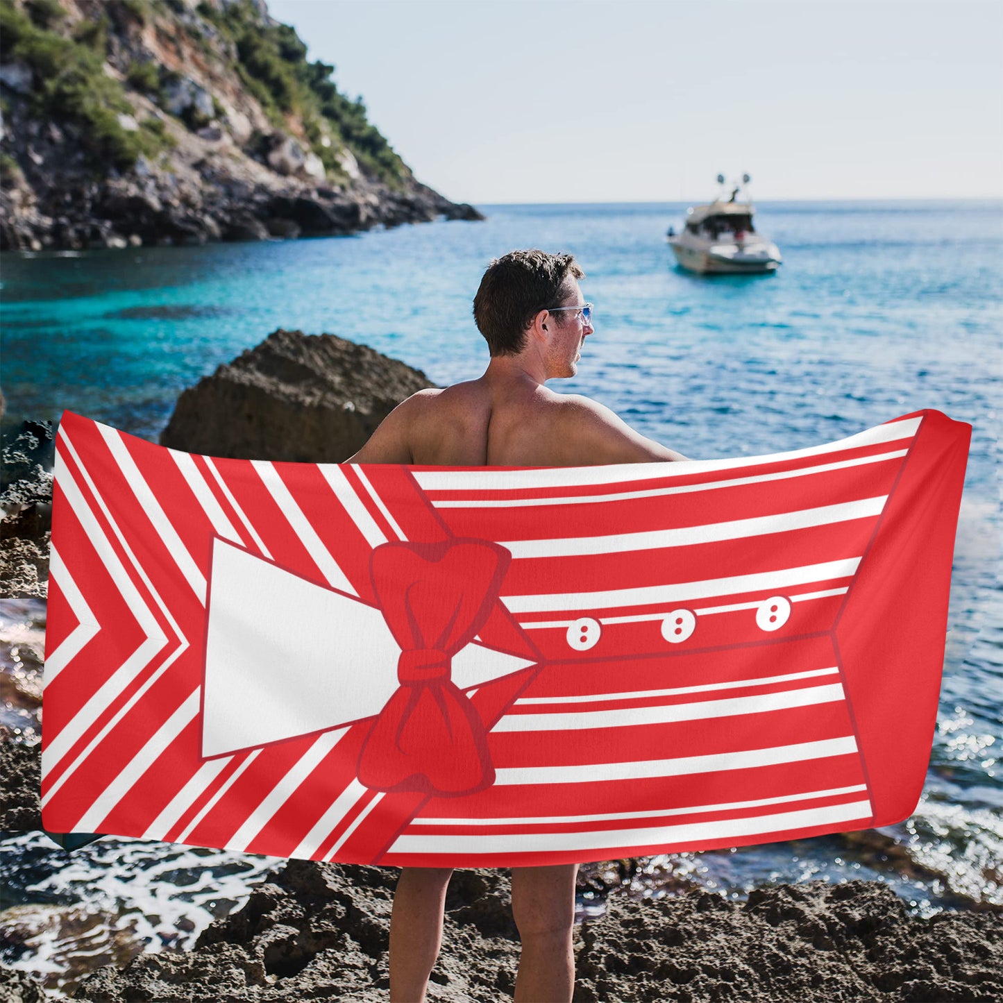 Dapper Red Beach Towel