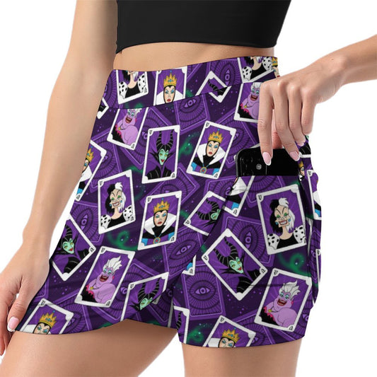 Villain Cards Athletic A-Line Skirt With Pocket