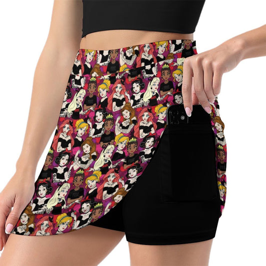 Bad Girls Athletic A-Line Skirt With Pocket Solid Shorts