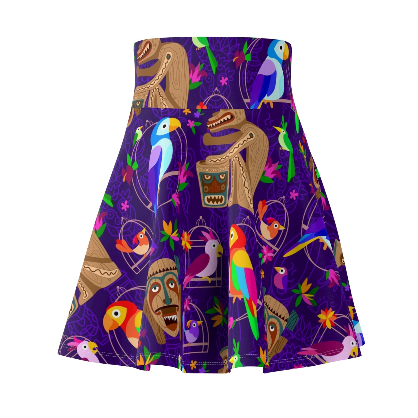 Tiki Plays The Drums Skater Skirt - Ambrie