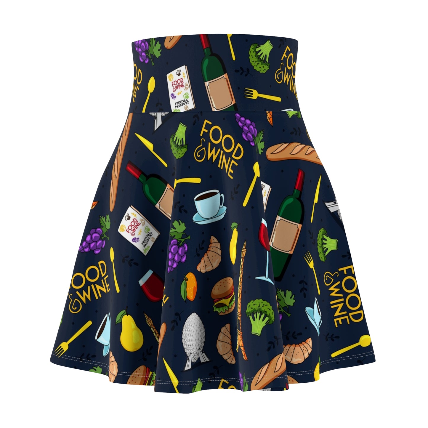 Food And Wine Women's Skater Skirt
