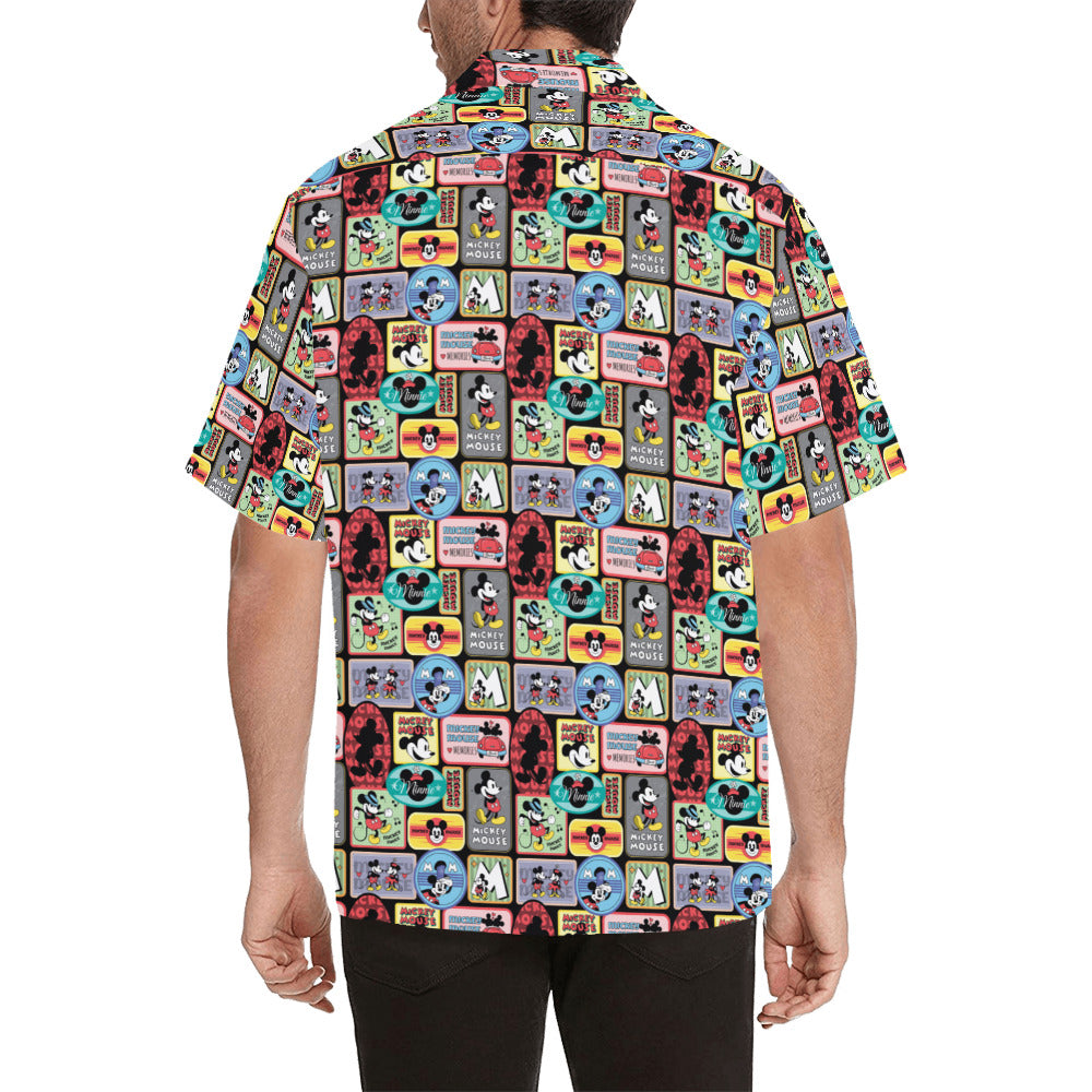 Mickey Stickers Hawaiian Shirt