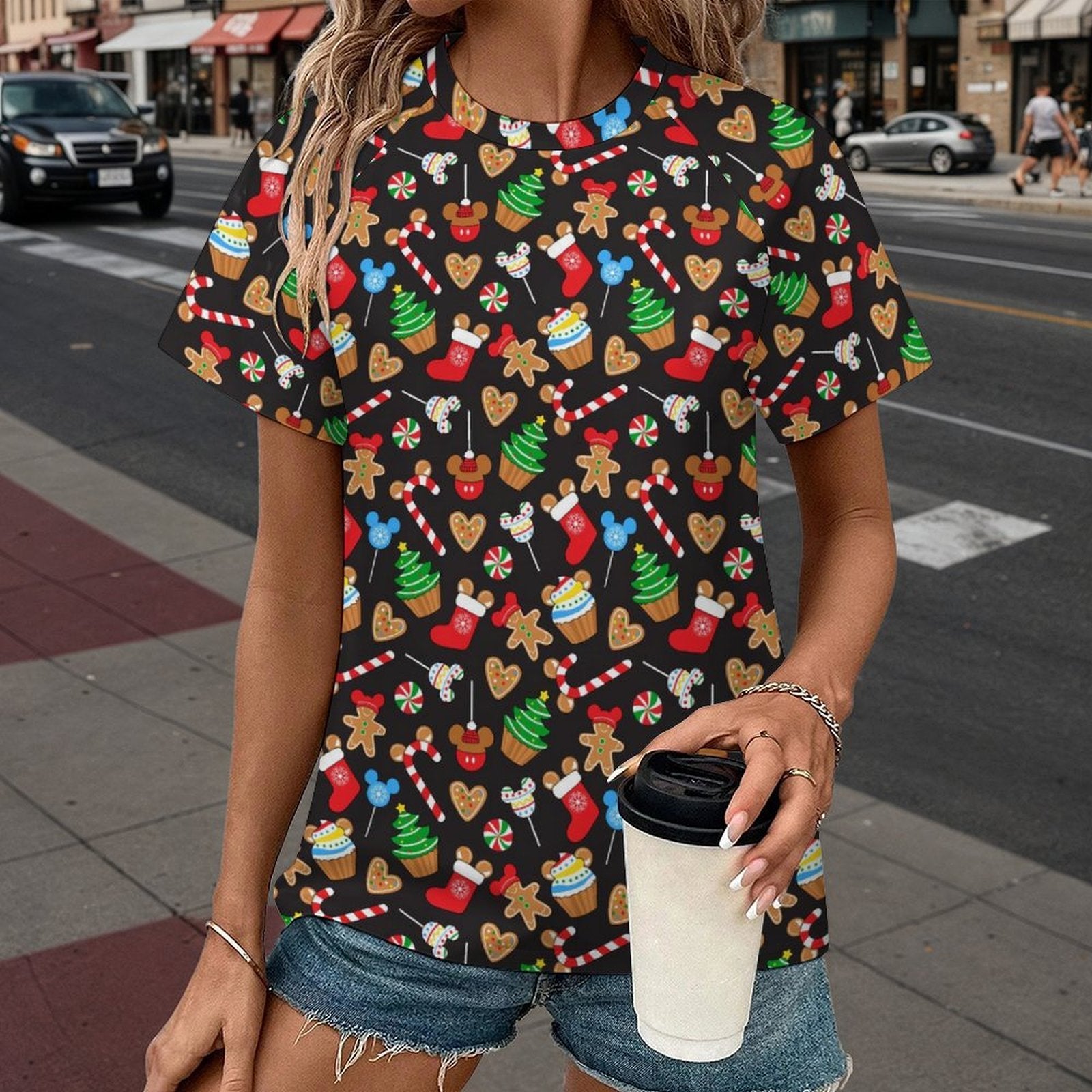 Women's All Over Print Raglan T-Shirt - Ambrie