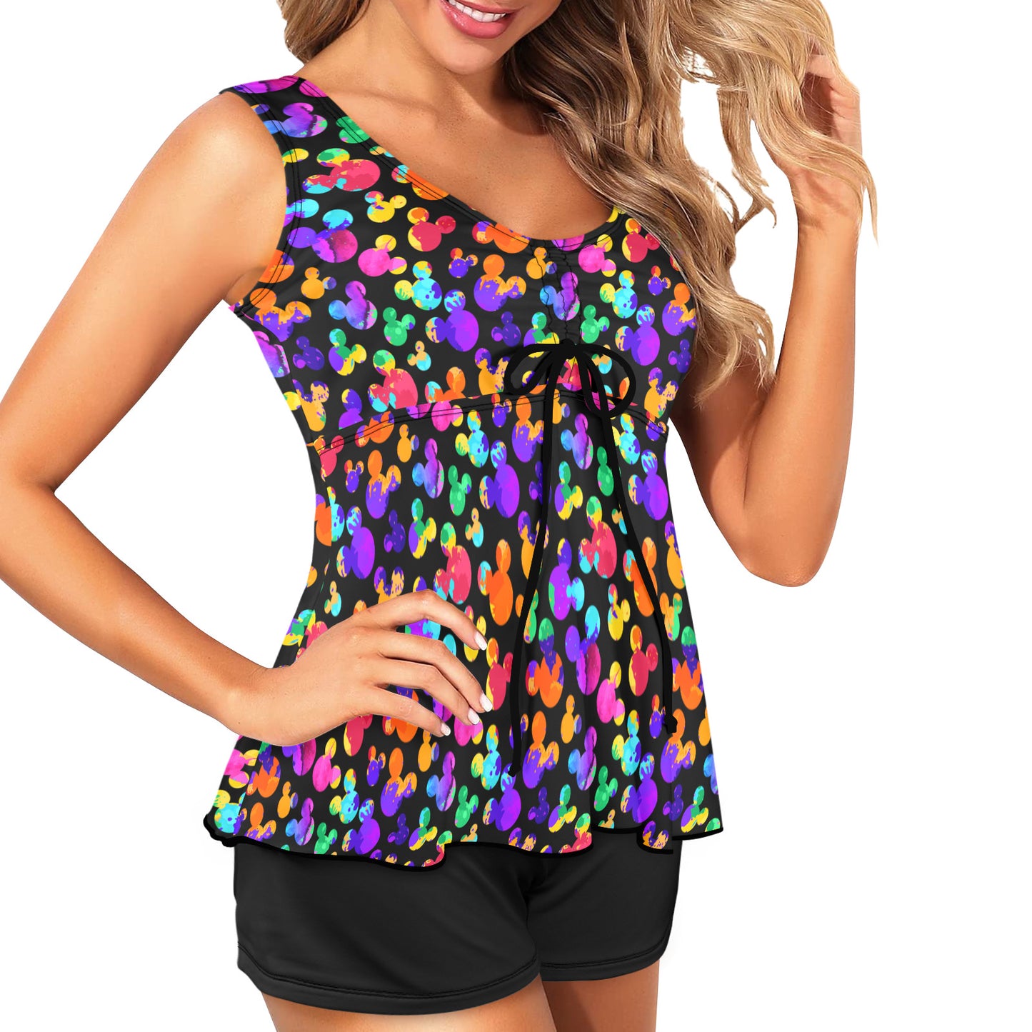 Watercolor Two Piece Women's Tankini Swimsuit