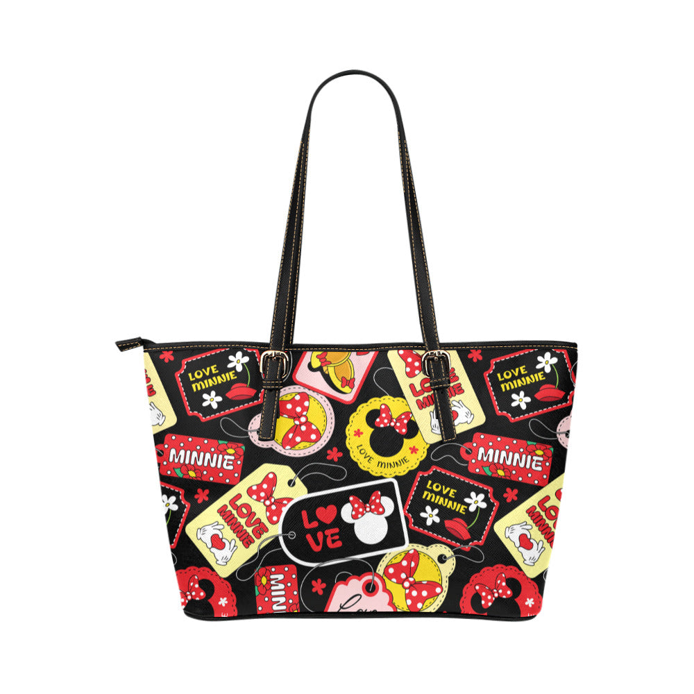 Minnie Tags Leather Tote Bag