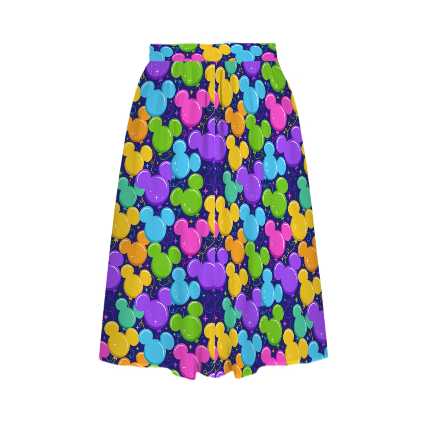 Park Balloons Elastic Waist Midi Skirt With Pockets