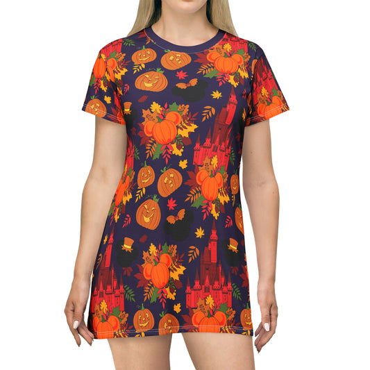 Fall Castles T-Shirt Dress