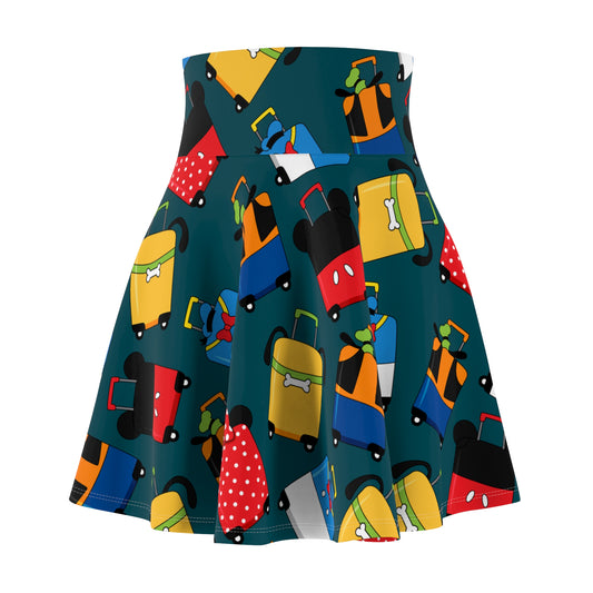 Suitcases Women's Skater Skirt - Ambrie