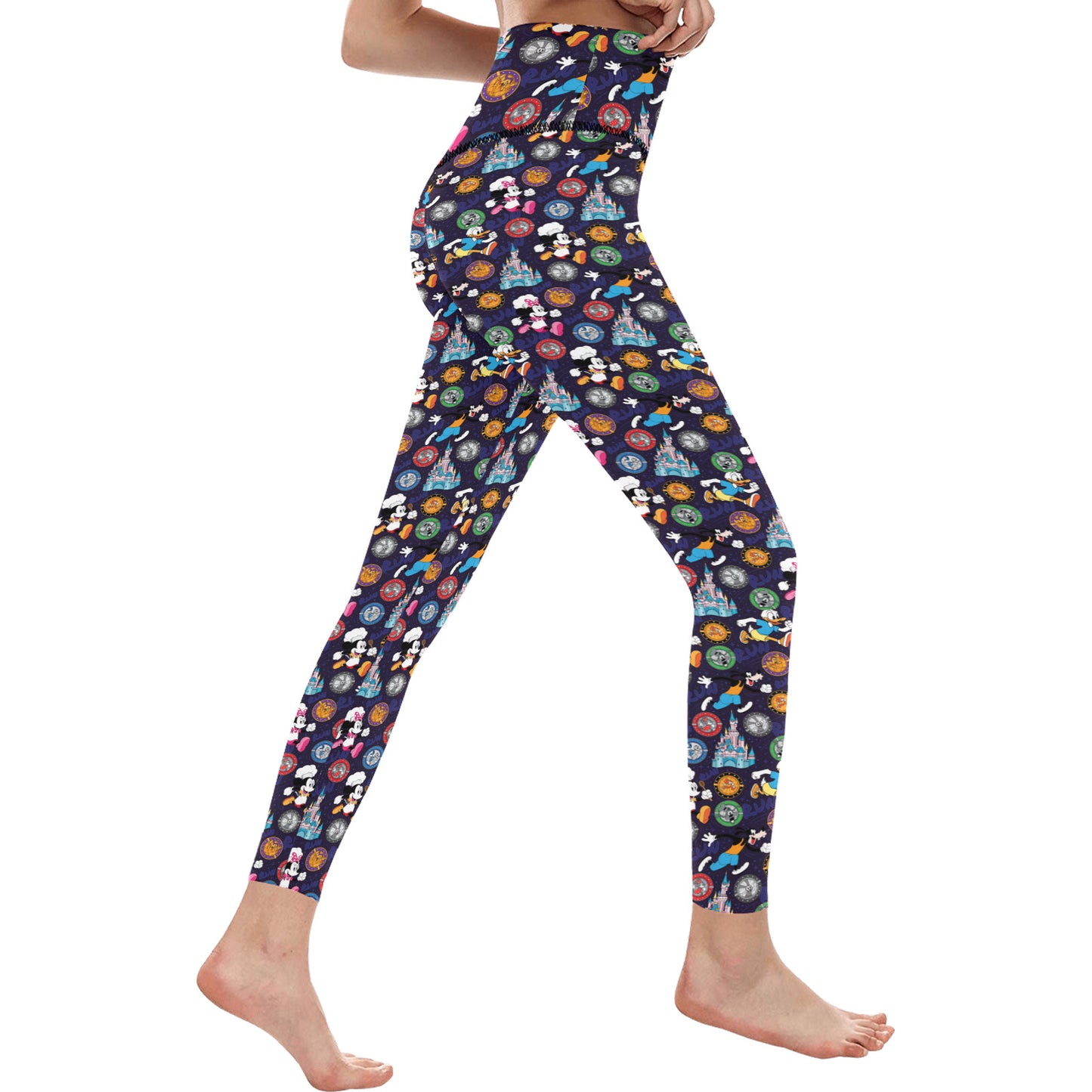 Mickey Wine And Dine Race Women's Athletic Leggings