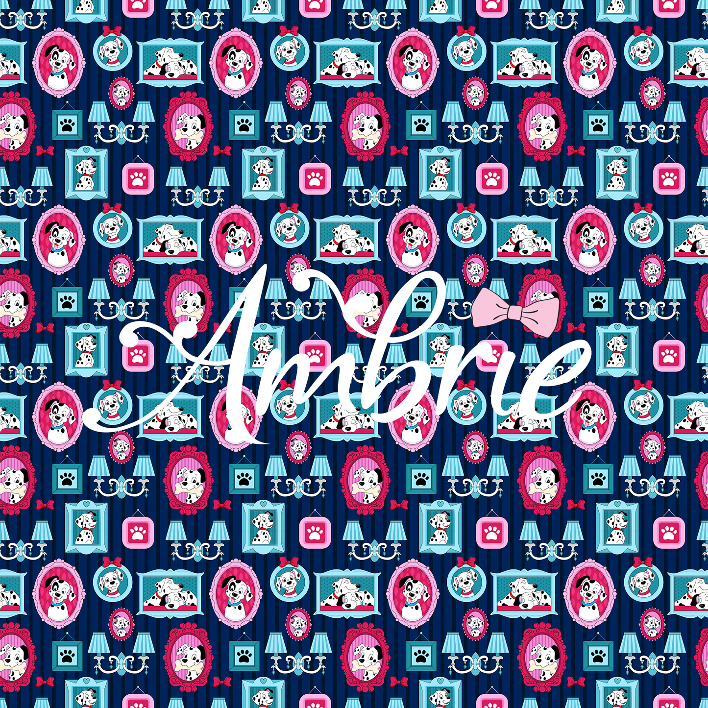 101 Dalmatians Seamless Pattern, Magical Cartoon Seamless pattern, Fabric Sublimation