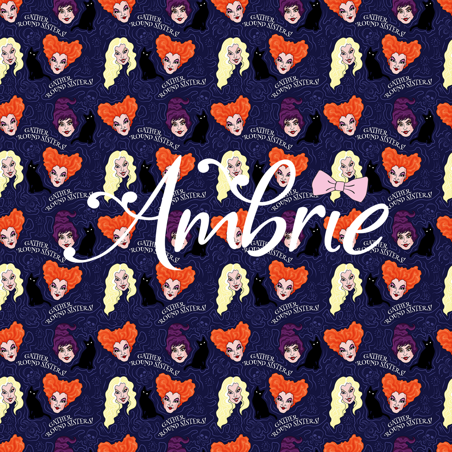 Hocus Pocus Seamless Pattern, Magical Cartoon Seamless pattern, Fabric Sublimation