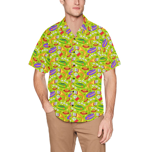 Aliens Hawaiian Shirt With Chest Pocket