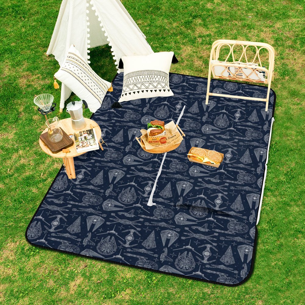Star Wars Ship Blueprints Zipper Picnic Mat