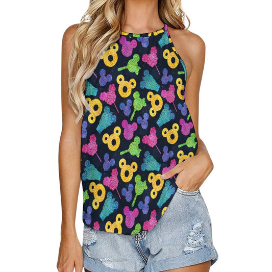 Glitter Park Snacks Women's Round-Neck Vest Tank Top