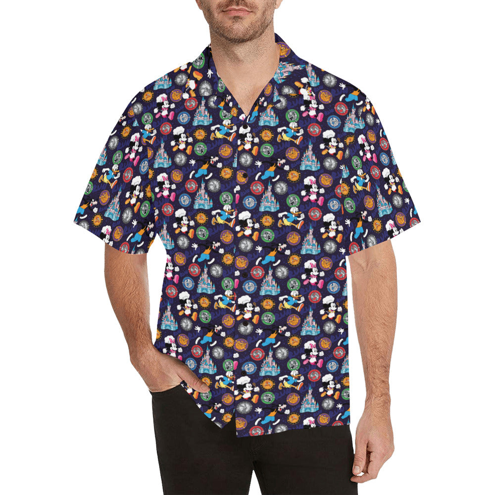 Mickey Wine And Dine Race Hawaiian Shirt