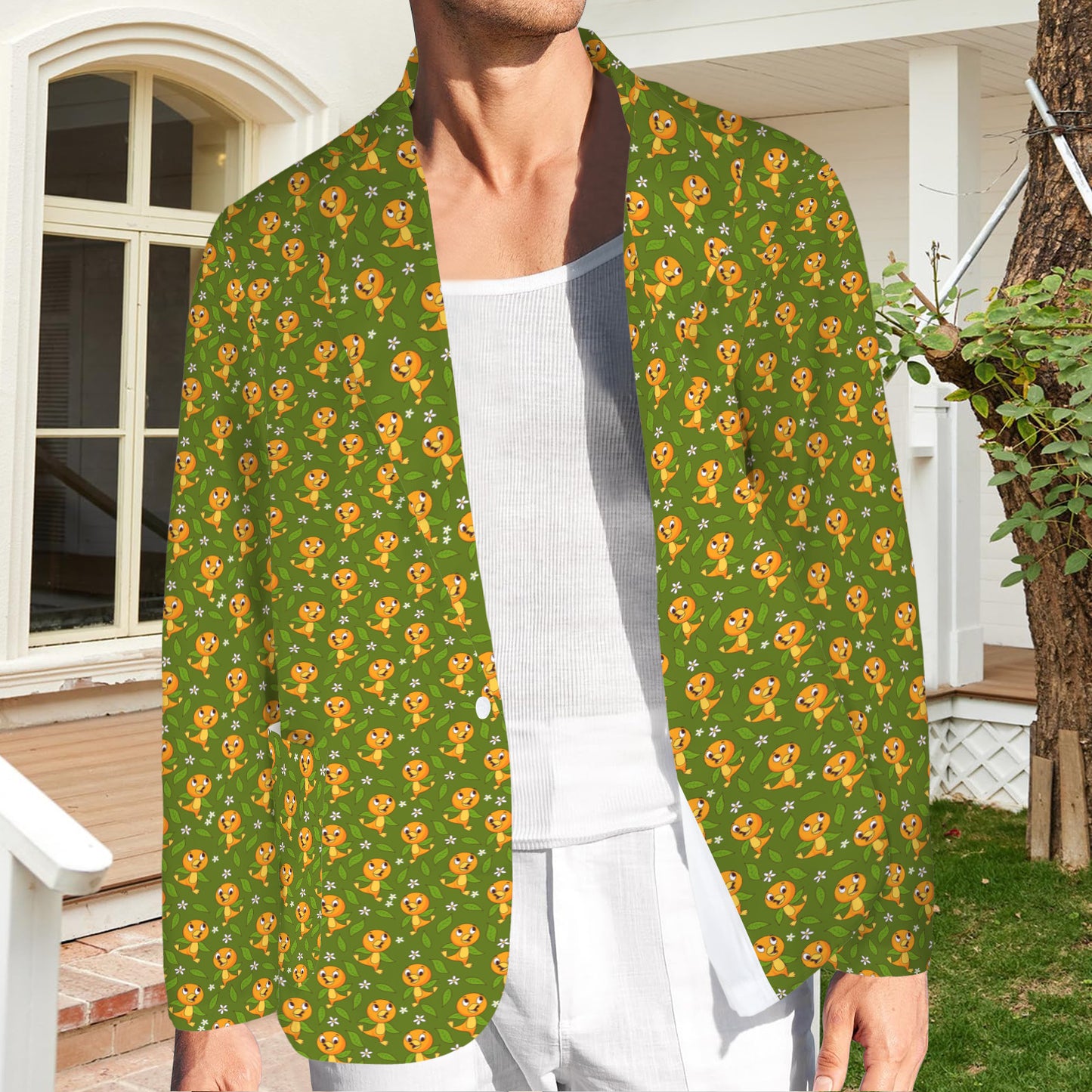 Orange Bird Men's Blazer Jacket