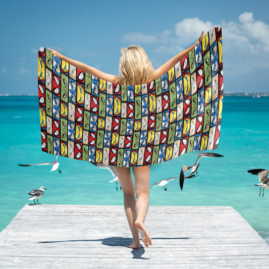 Super Heroes Eyes Beach Towel