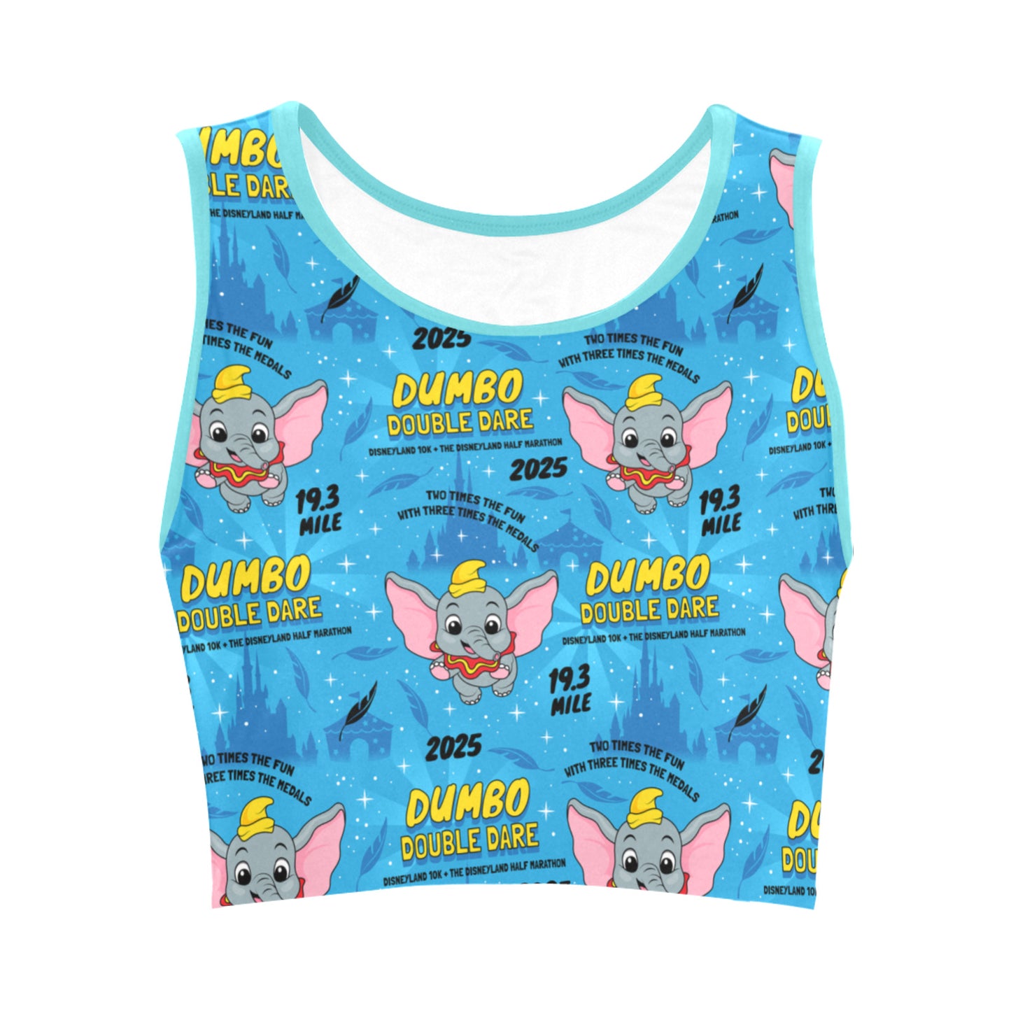 Disneyland Dumbo Double Dare Women's Athletic Crop Top