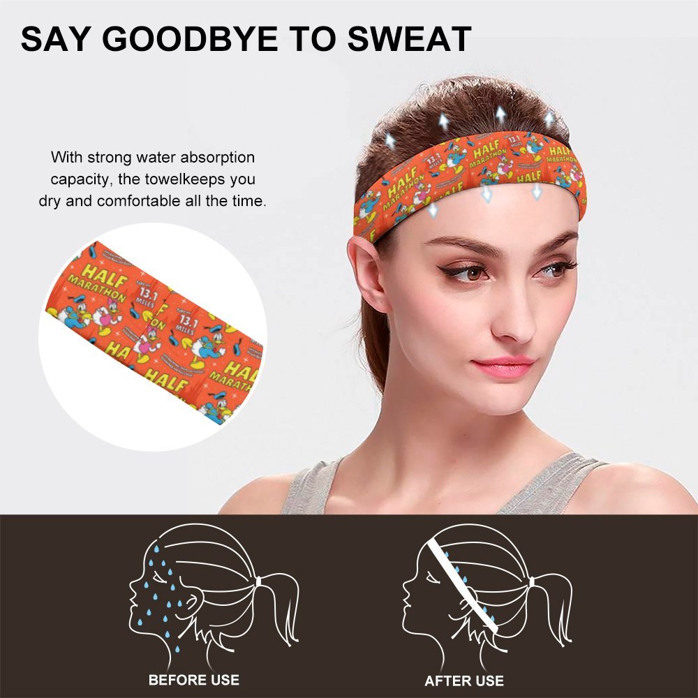 Donald And Daisy Half Marathon Sports Sweat Headband