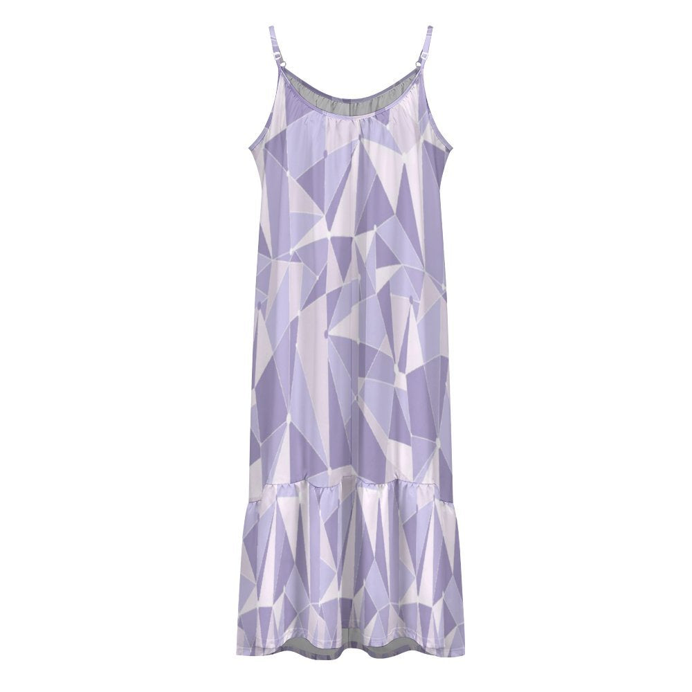 Purple Wall Suspender Sleeveless Dress