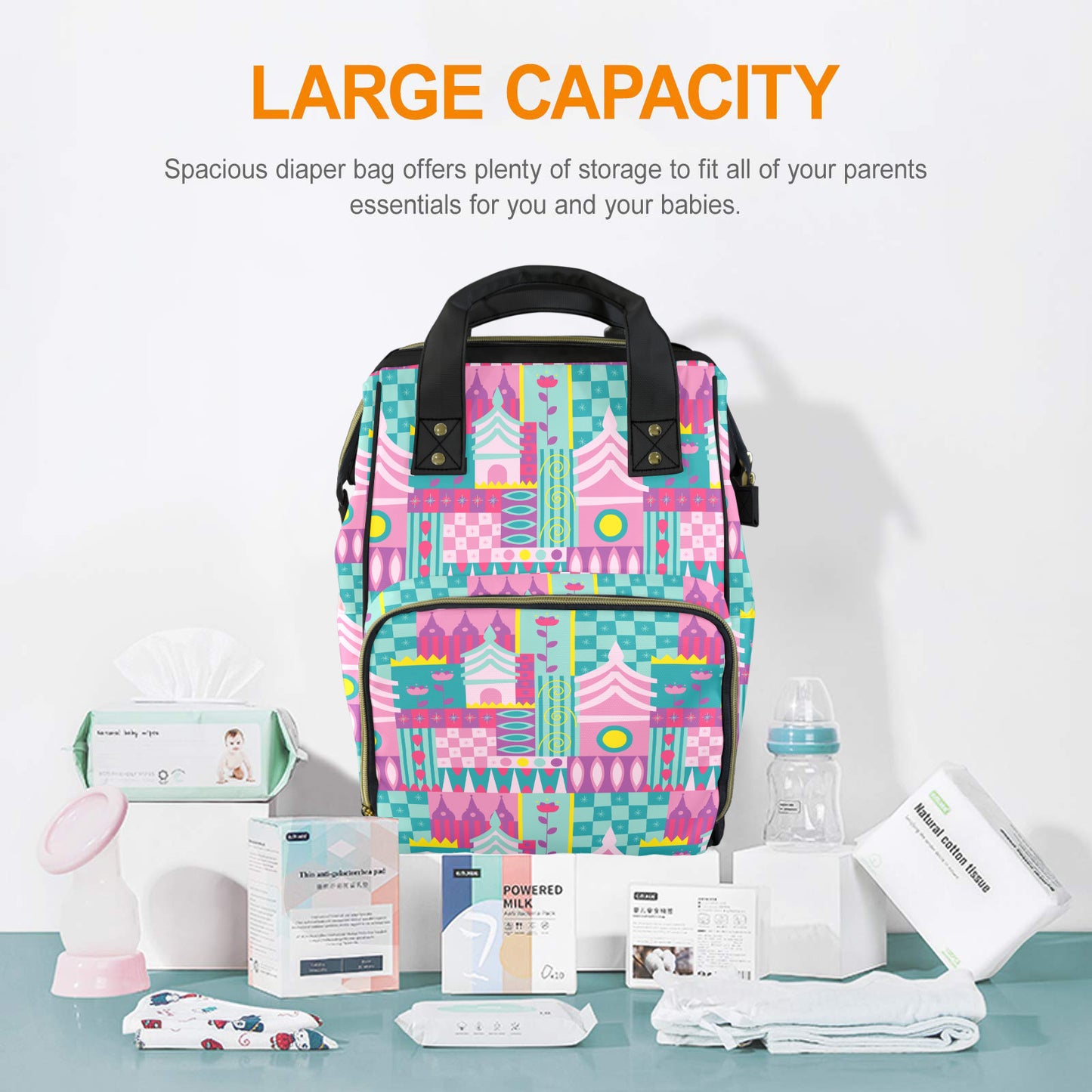 Small World Multi-Function Diaper Bag