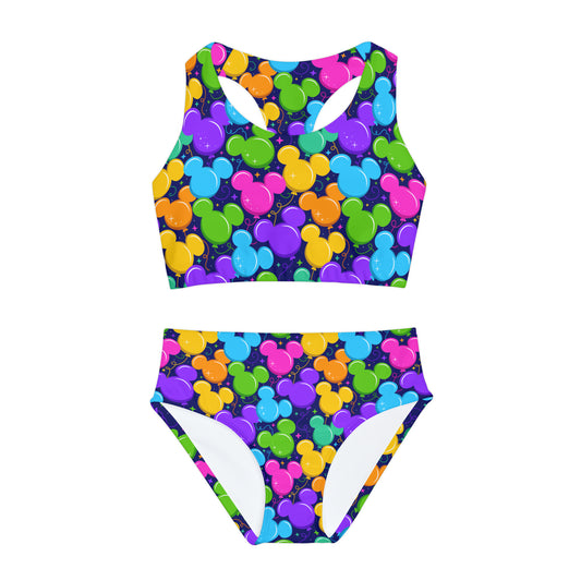 Park Balloons Girls Two Piece Swimsuit