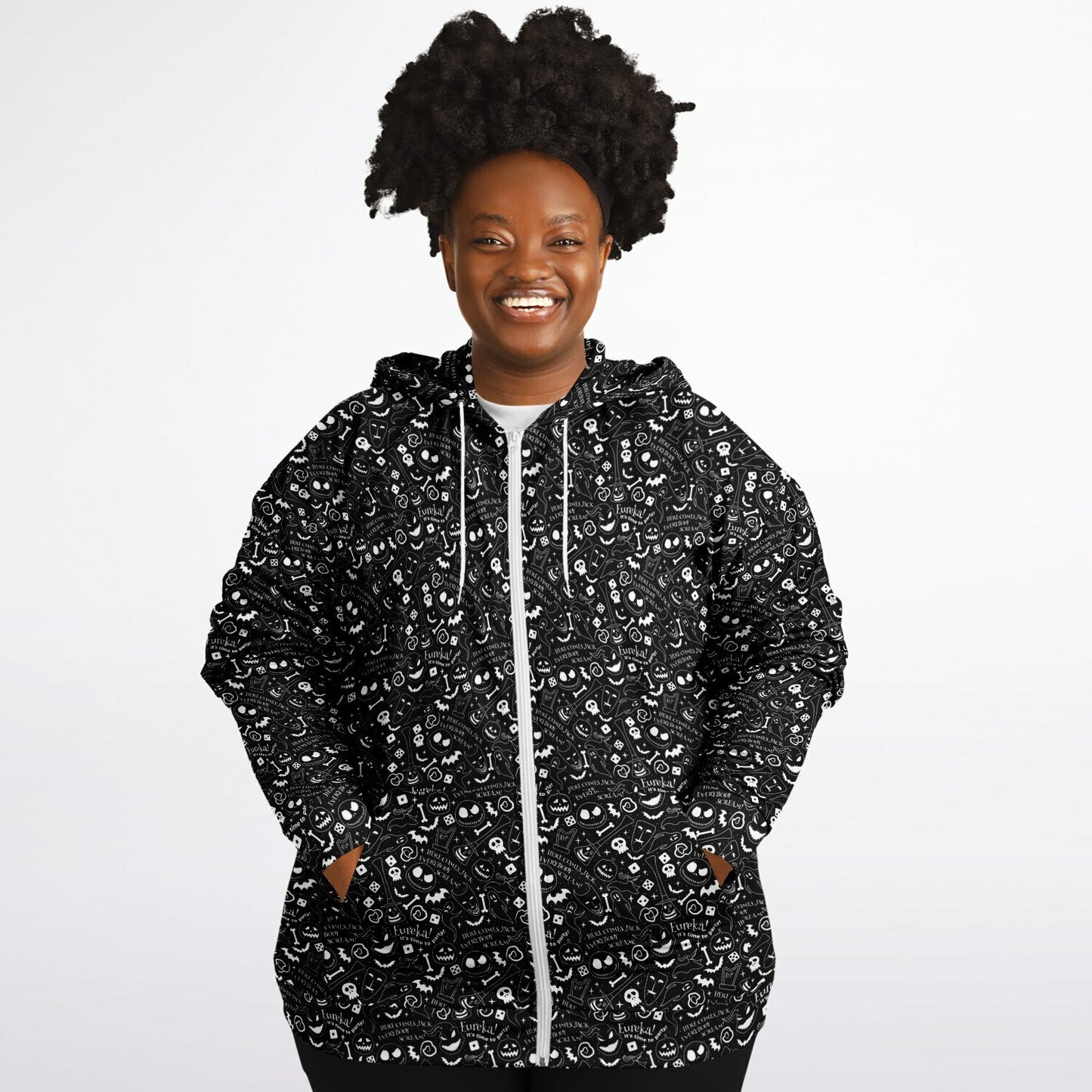 Everybody Scream Plus-size Unisex Zip Hoodie