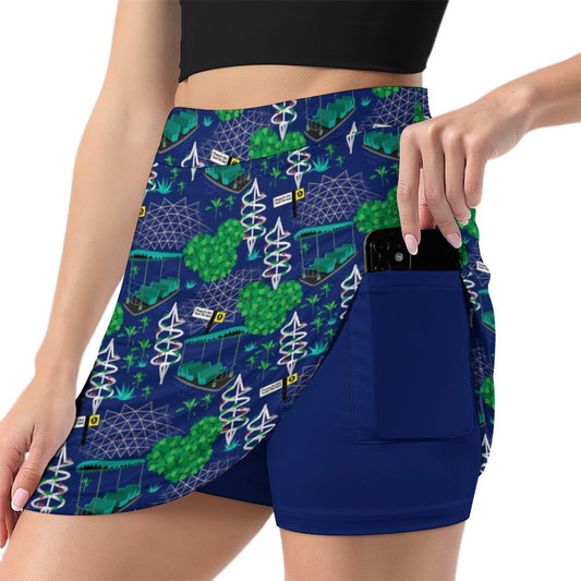 Living With The Land Athletic A-Line Skirt With Pocket Solid Shorts