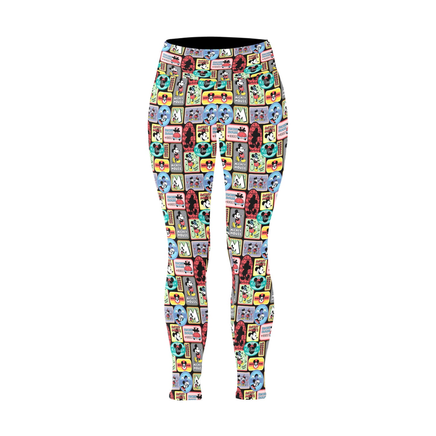 Mickey Stickers Women's Plus Size Athletic Leggings