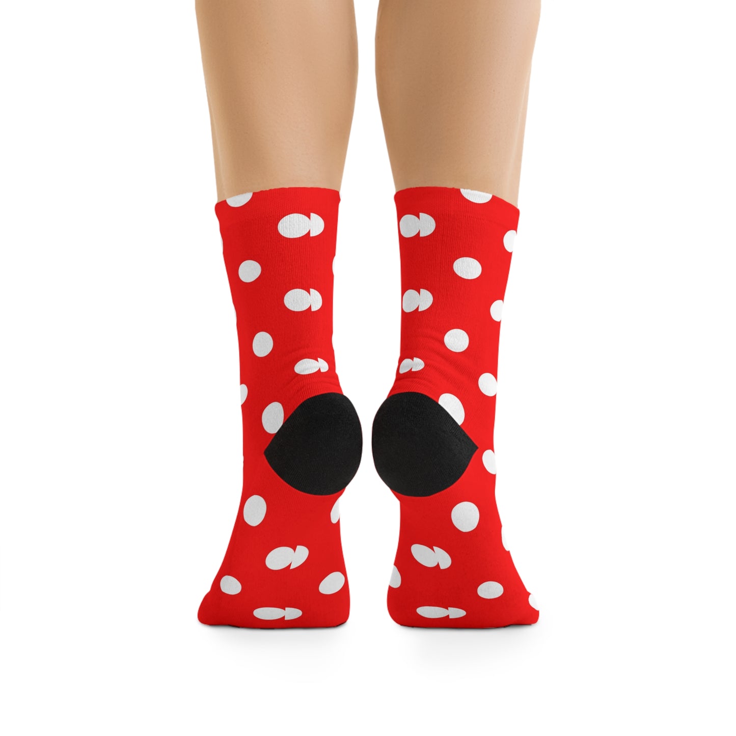 Red With White Polka Dots Socks