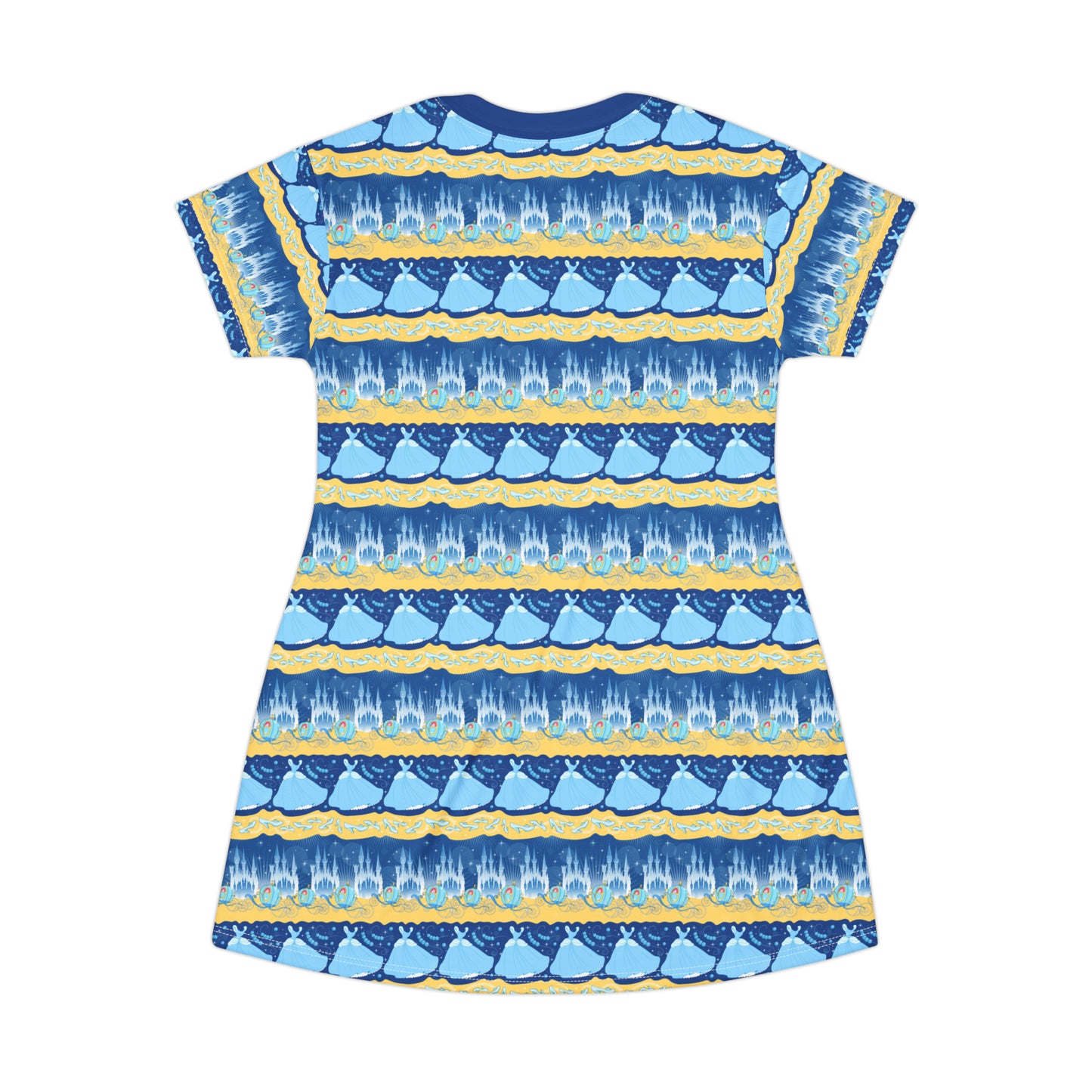 Disney Cinderella Midnight Princcess Line All Over Print T-Shirt Dress