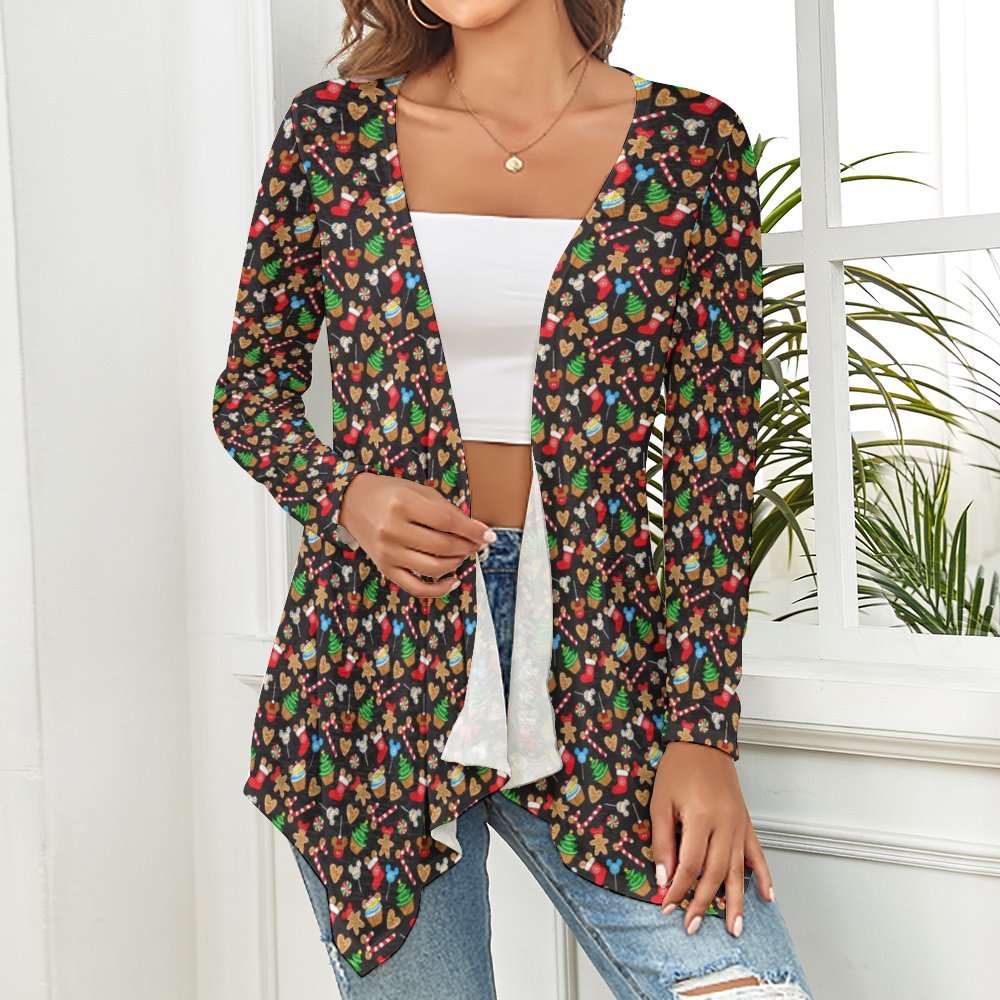 Christmas Snacks Women's Short Cardigan